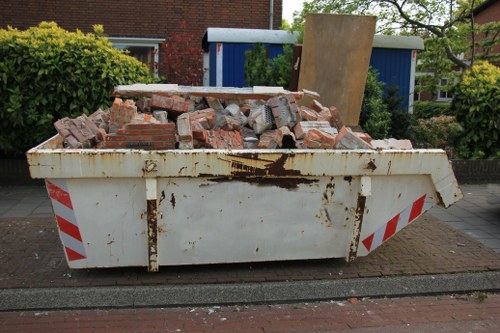 Rubbish removal truck in St Peters