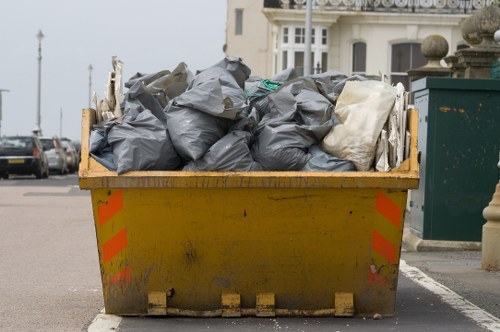 Rubbish removal team at work in Kew East