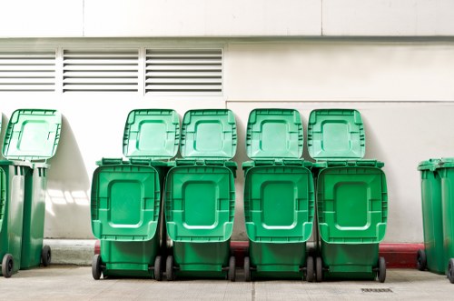 Modern rubbish removal vehicles in Box Hill