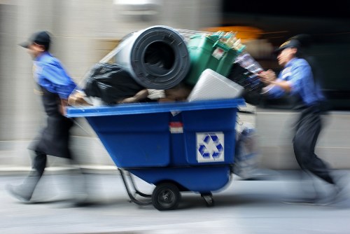 Professional rubbish removal workers